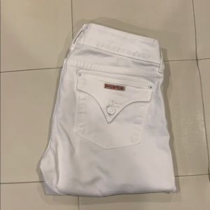 Hudson Beth crop white denim